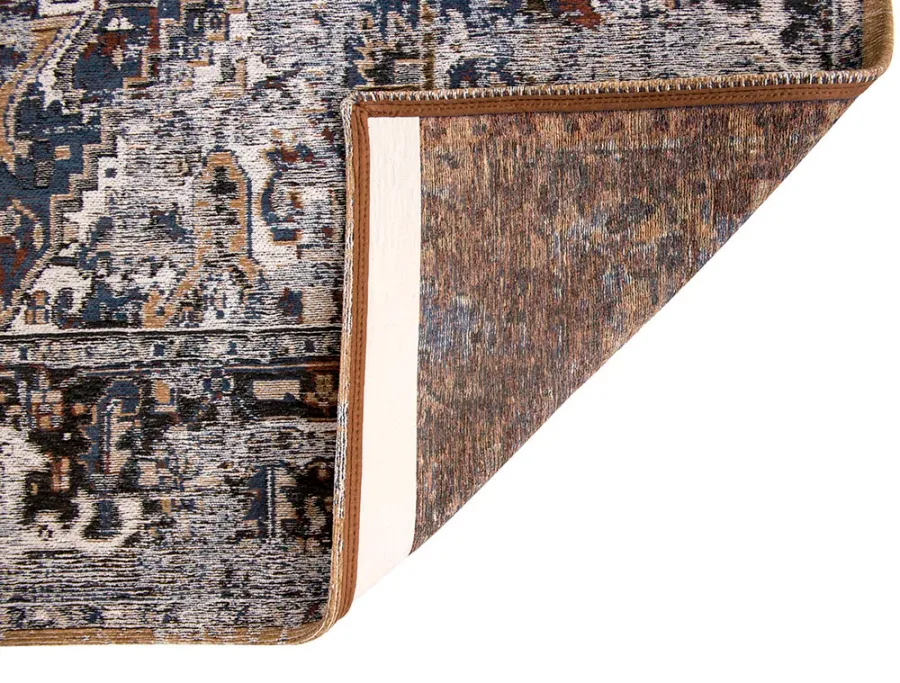 obrazek 3 Cudowny granatowo bordowy dywan klasyczny - DIVAN BLUE 8707