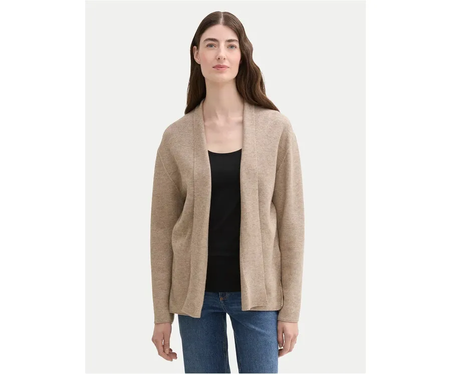 obrazek 1 Tom Tailor Kardigan 1042994 Beżowy Regular Fit