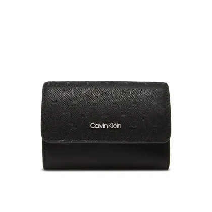 Zdjęcie Calvin Klein Portfel damski Ck Must Aop Small Trifold W Zip LV04F1038G Czarny