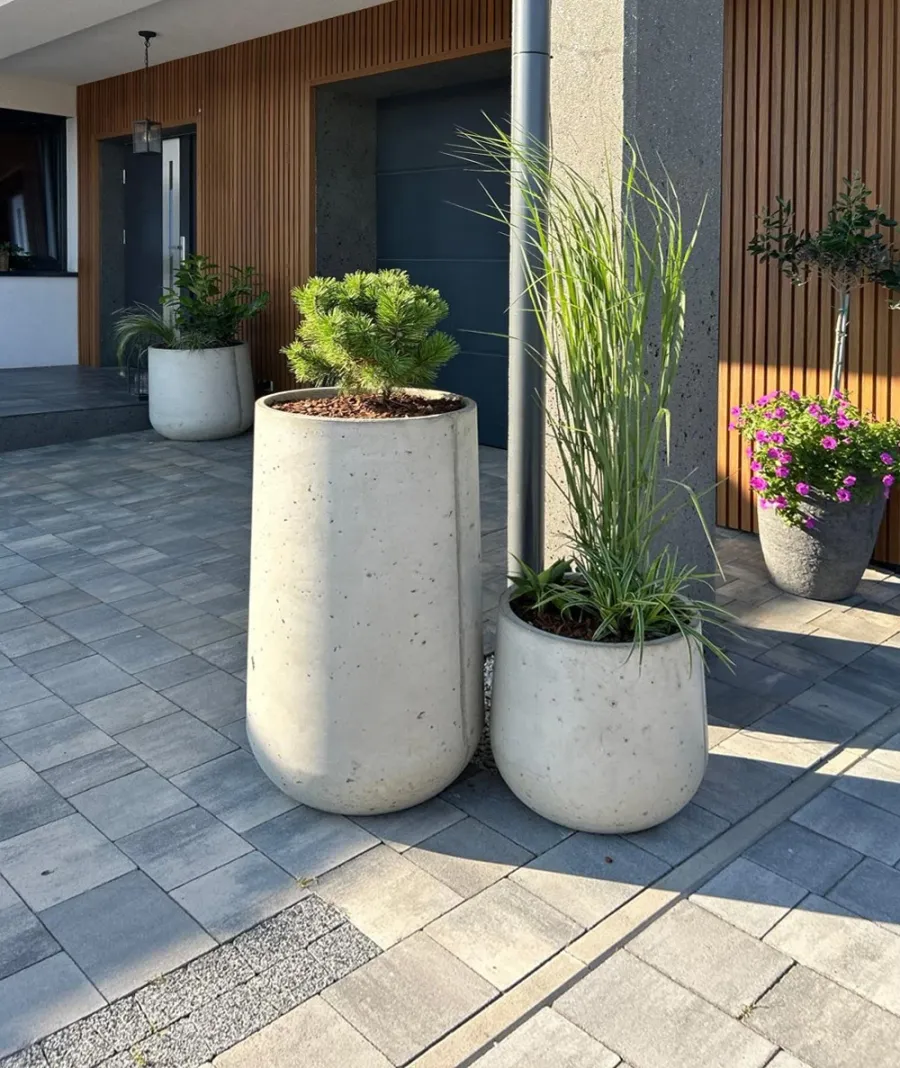 obrazek 1 50x90 cm CT - Donica betonowa w kształcie misy (antracytowa)