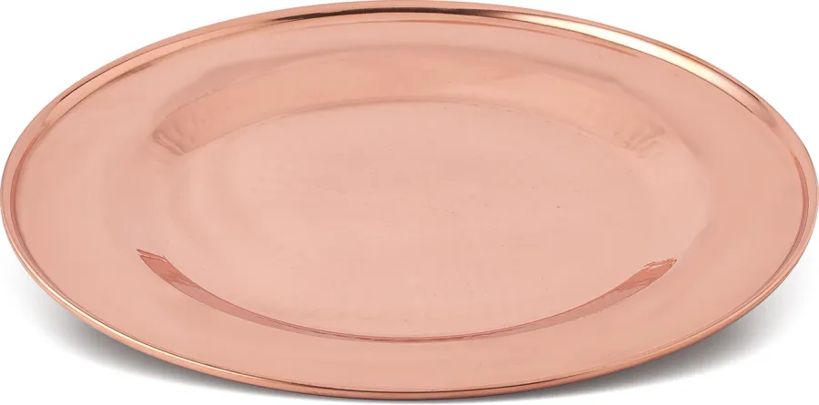 obrazek 1 Talerz - miedź polerowana, młotkowana i oprawiona Ø31cm - Tavola - Cu Artigiana