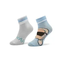 Zdjęcie Karl Lagerfeld Kids Zestaw 2 par wysokich skarpet dziecięcych Z90047 Niebieski