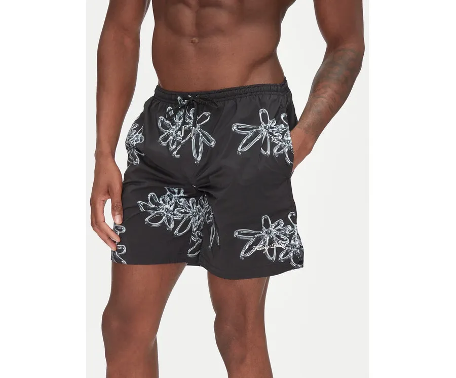 obrazek 1 Filling Pieces Szorty kąpielowe Chrome 9141374 Czarny Regular Fit