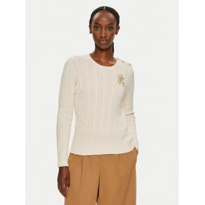 Zdjęcie Lauren Ralph Lauren Sweter 200932223002 Écru Slim Fit LAUREN RALPH LAUREN