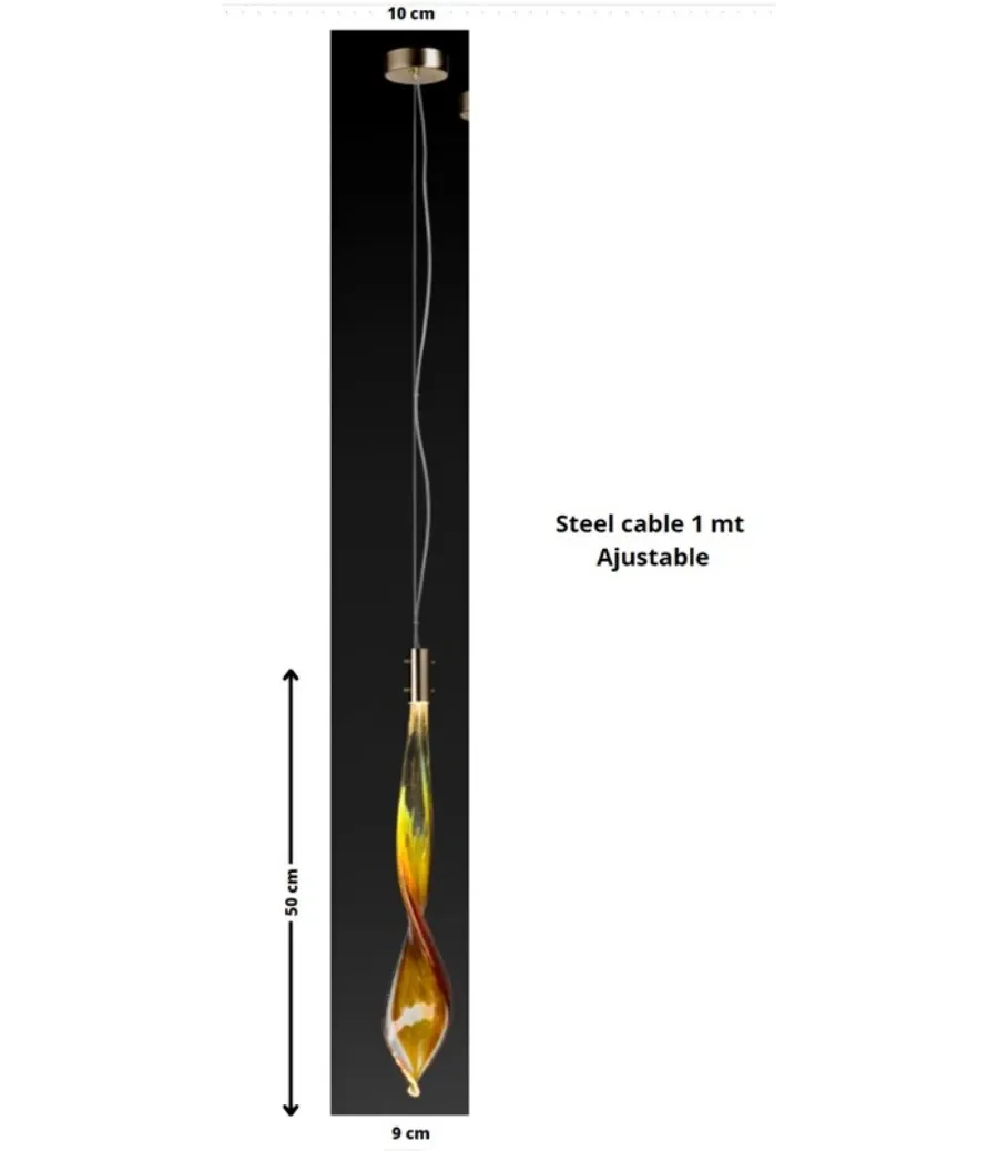 obrazek 4 Designerska lampa wisząca ze szkła Murano – Il Paralume Marina
