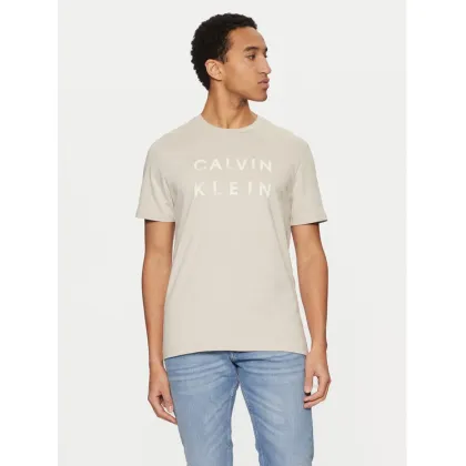 Zdjęcie Calvin Klein T-Shirt K10K114156 Beżowy Regular Fit