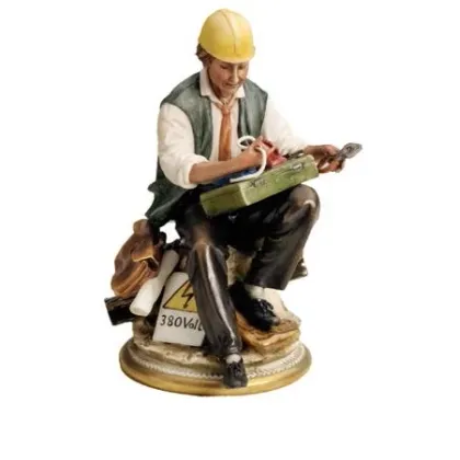 Zdjęcie Statuetka elektryka z porcelany