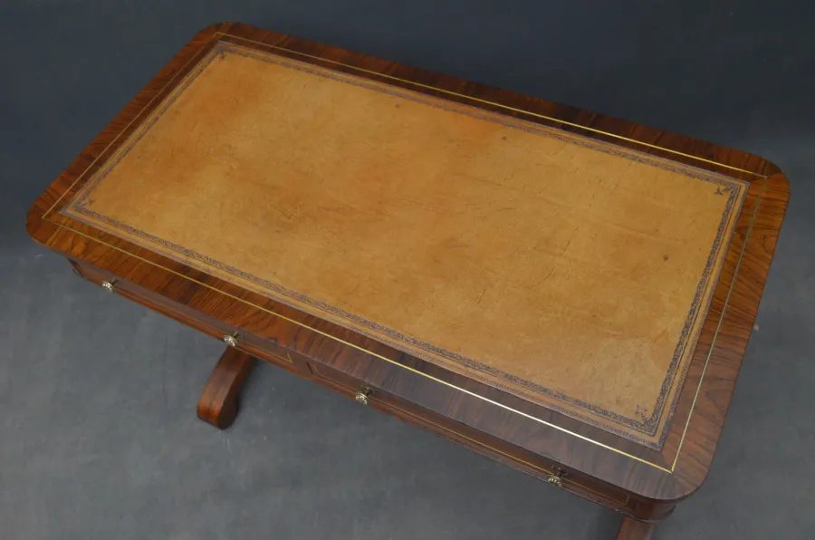 obrazek 3 Eleganckie biurko / biblioteka William IV z drzewa różanego - antyk