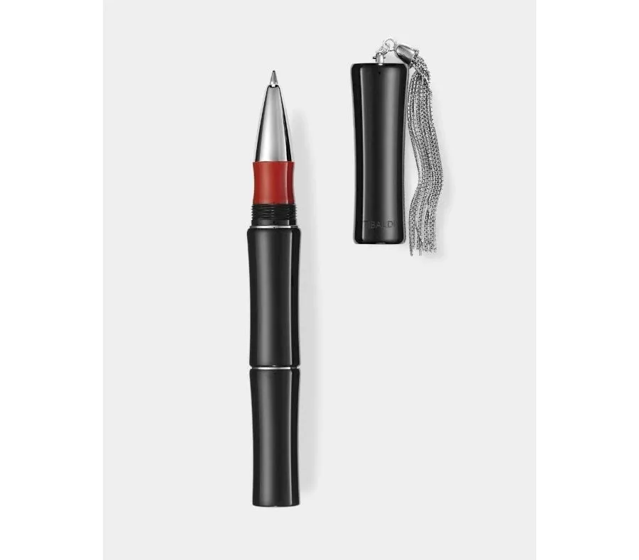 obrazek 1 Oryginalne pióro kulkowe Bamboo Rich Black ze srebrnym frędzlem