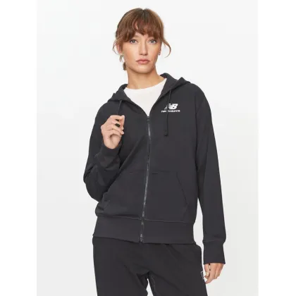 Zdjęcie New Balance Bluza NB Essentials Stacked Logo Full Zip Hoodie WJ31530 Czarny Regular Fit