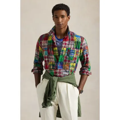 Zdjęcie Polo Ralph Lauren koszula bawełniana męska kolor multicolor regular z kołnierzykiem klasycznym 710958256
