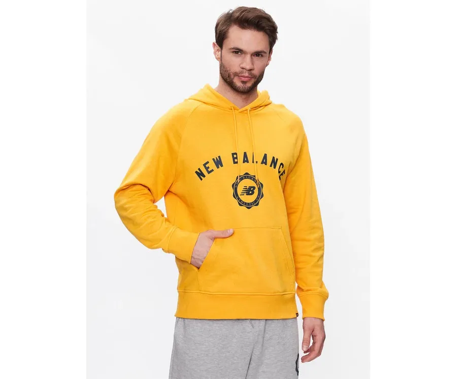 obrazek 1 New Balance Bluza Dukserica Sport Seasonal French Terry MT31901 Żółty Relaxed Fit