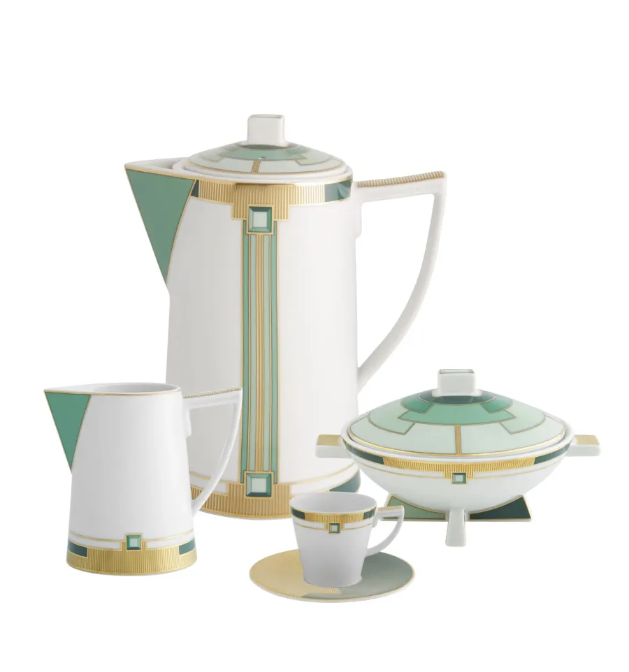 obrazek 1 Duży porcelanowy zestaw do kawy z kolekcji Emerald - Vista Alegre