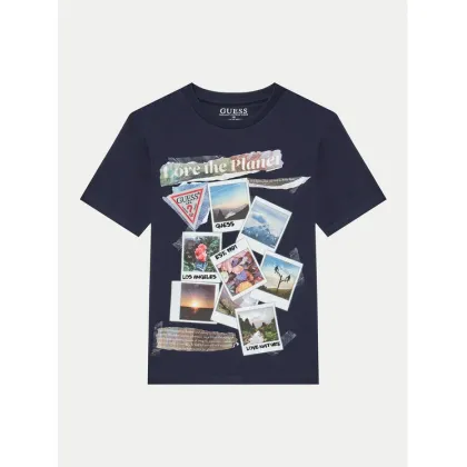 Zdjęcie Guess T-Shirt L4YI44 K8HM4 Granatowy Oversize