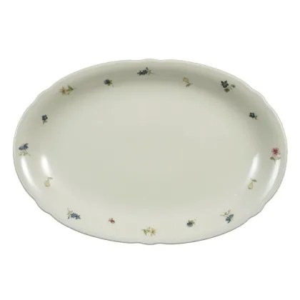 Zdjęcie Owalny porcelanowy półmisek do serwowania 31x21 cm w kolorze kości słoniowej - Seltmann Weiden