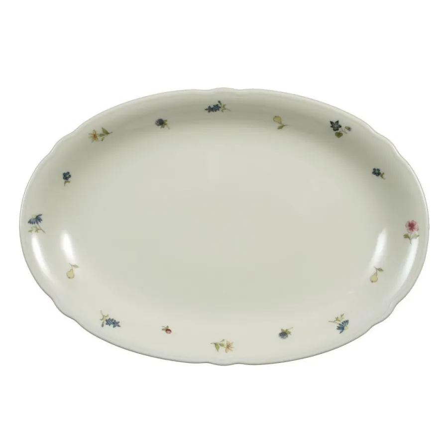 obrazek 1 Owalny porcelanowy półmisek do serwowania 31x21 cm w kolorze kości słoniowej - Seltmann Weiden