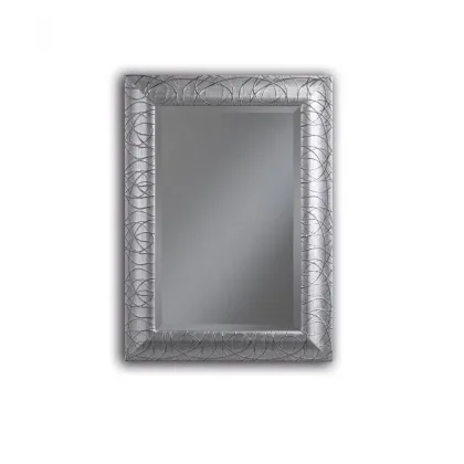 Picture Rectangular mirror lacquered in silver with cut glass - Zanini