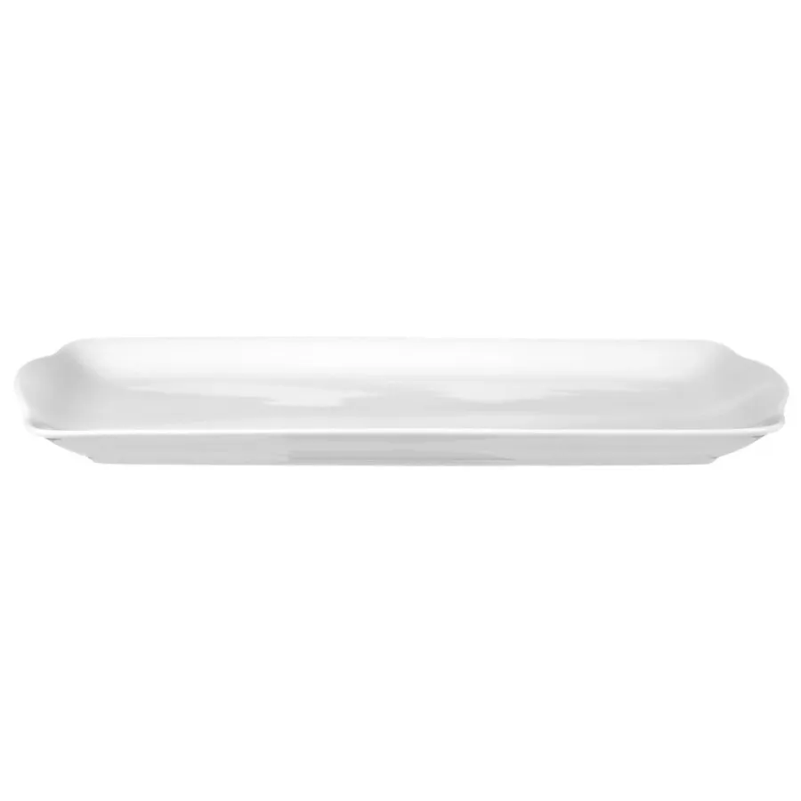 obrazek 3 Prostokątny porcelanowy talerz do ciasta 35x15 cm o nowoczesnym kształcie - Seltmann Weiden