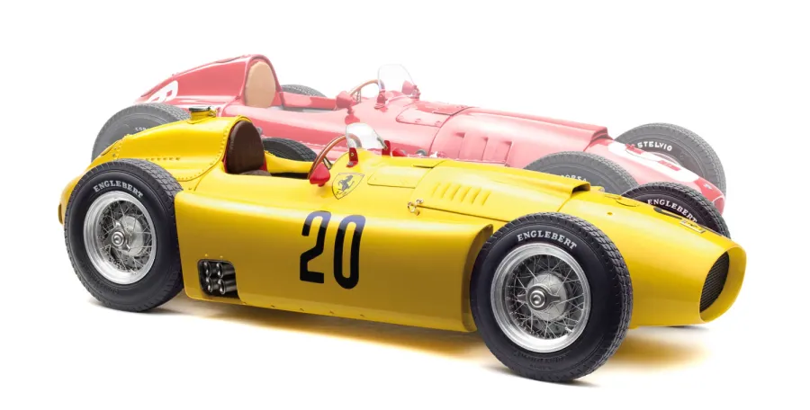 obrazek 4 Piękny komplet dwóch replik zółtego Ferrari D50 i czerwonej Lanci D50