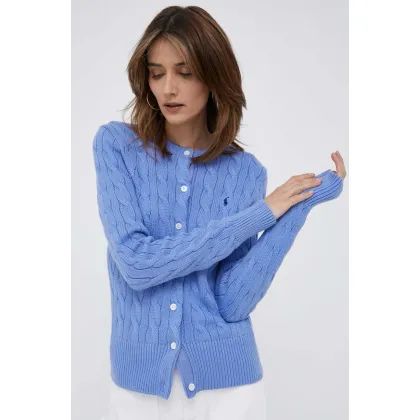 Zdjęcie Polo Ralph Lauren kardigan bawełniany kolor niebieski