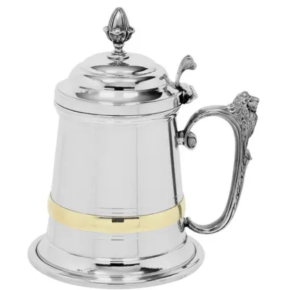 Zdjęcie Oryginalny kufel do piwa z pokrywą oraz uchwytem w formie lwa