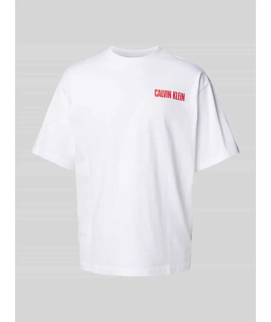 obrazek 1 T-shirt o kroju oversized z nadrukiem z logo