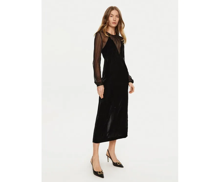 obrazek 1 TWINSET Sukienka koktajlowa 242TT2180 Czarny Slim Fit