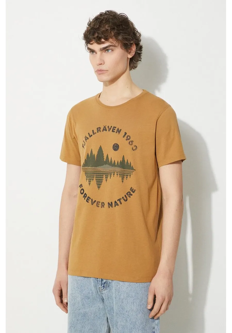 obrazek 1 Fjallraven t-shirt bawełniany Forest Mirror T-shirt M męski kolor brązowy wzorzysty F87045.232
