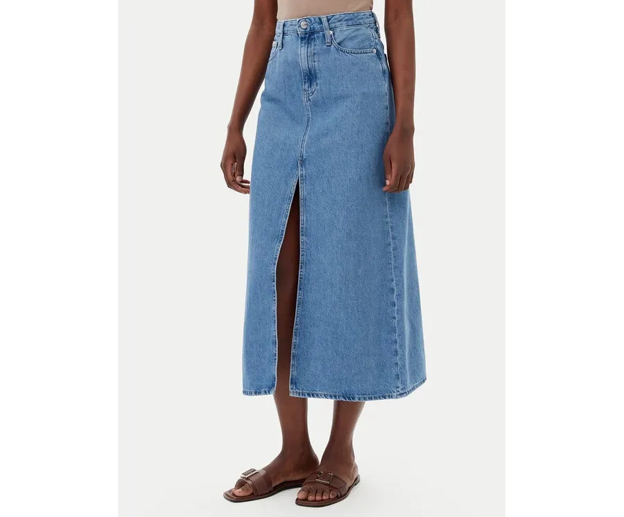 obrazek 1 Calvin Klein Jeans Spódnica jeansowa J20J225192 Niebieski Regular Fit
