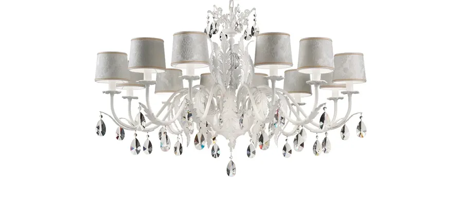 picture 1 Elegant, white chandelier 6200/12
