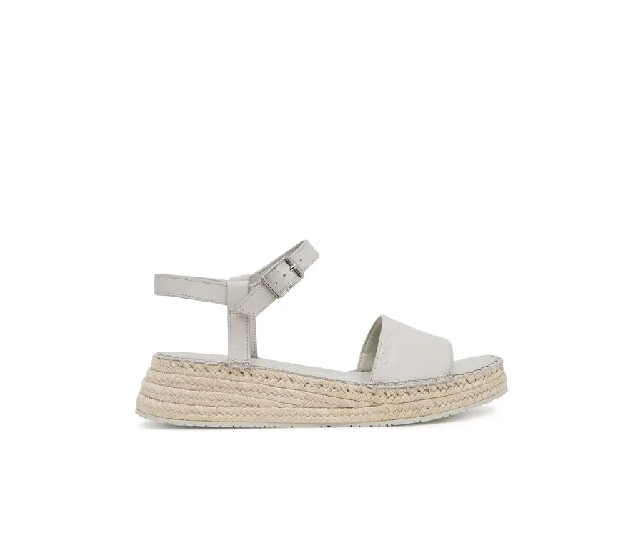 obrazek 1 Calvin Klein Espadryle Wedge Rope Sandal Lth HW0HW02546 Biały