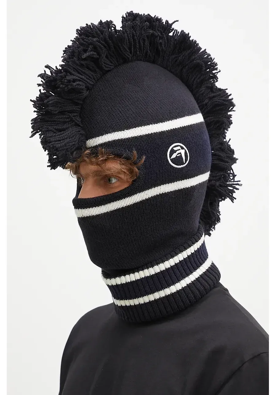 obrazek 1 AMBUSH kominiarka Fringe Knit Balaclava kolor czarny BMLC001F24KNI0011031