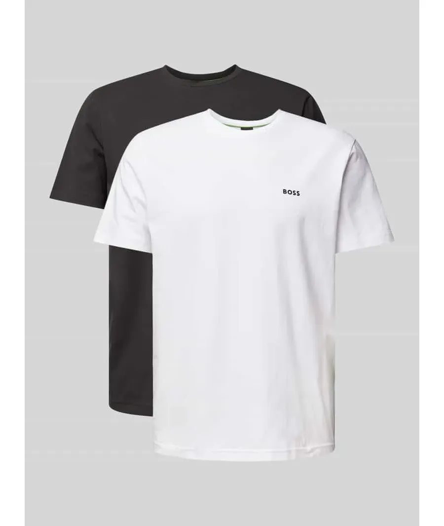 obrazek 1 T-shirt z nadrukiem z logo w zestawie 2 szt.