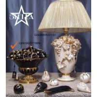 Picture A stunning ceramic lamp decorated with grapes