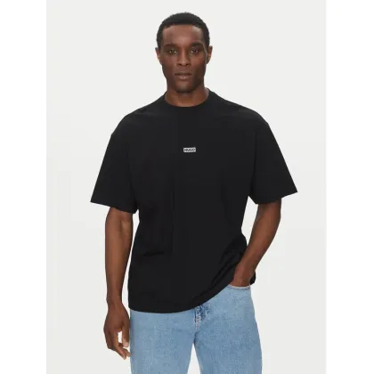 Zdjęcie HUGO T-Shirt Nalono 50509776 Czarny Loose Fit