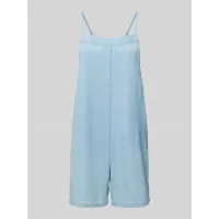 Zdjęcie Krótki kombinezon o luźnym kroju z tkaniny Chambray z prostokątnym dekoltem model ‘ABIOLA’