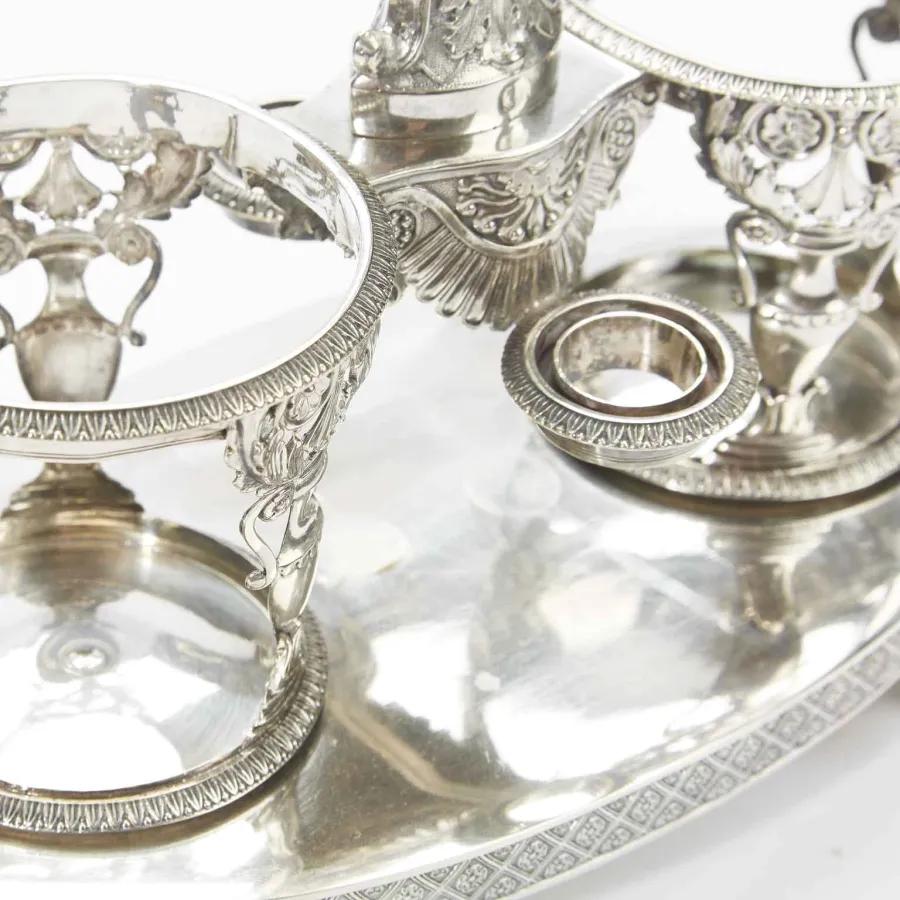 obrazek 7 Francuski zestaw ampułek do oliwy i octu z początku XIX wieku