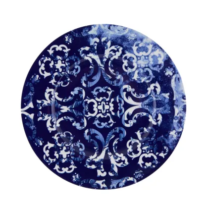 Zdjęcie Granatowy porcelanowy talerz-półmisek Timeless z oryginalnym ornamentem - Vista Alegre