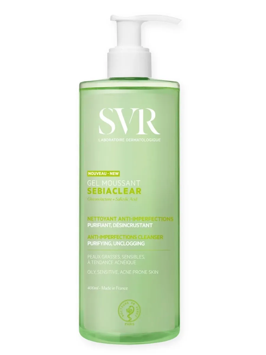 obrazek 1 SVR Sebiaclear Żel do mycia twarzy  400 ml
