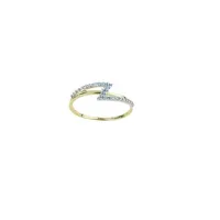 Picture Fancy ring with a shiny band and zircons