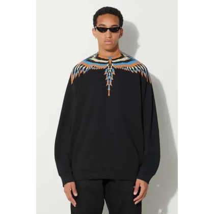 Zdjęcie Marcelo Burlon bluza bawełniana Optical Wings męska kolor czarny z nadrukiem