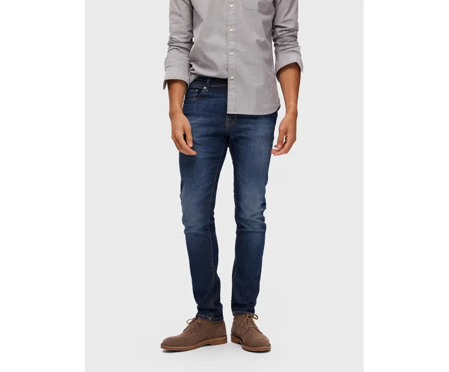 obrazek 1 Selected Homme Jeansy Leon 16088264 Granatowy Slim Fit