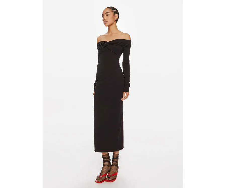 obrazek 1 ROTATE Sukienka koktajlowa Pippi 113026100 Czarny Slim Fit