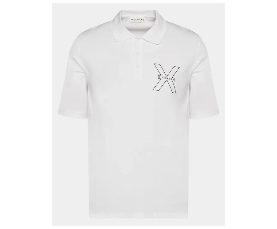 obrazek 1 Richmond X Polo Lisi UMP24207PO Biały Regular Fit