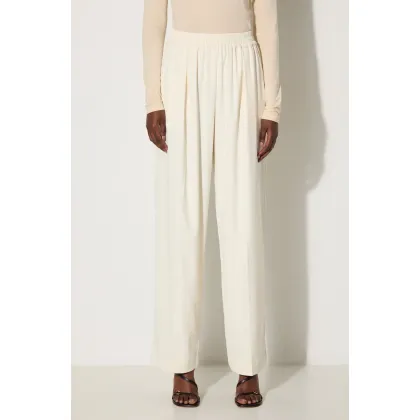 Zdjęcie Samsoe Samsoe spodnie JULIA damskie kolor biały szerokie high waist F23100048