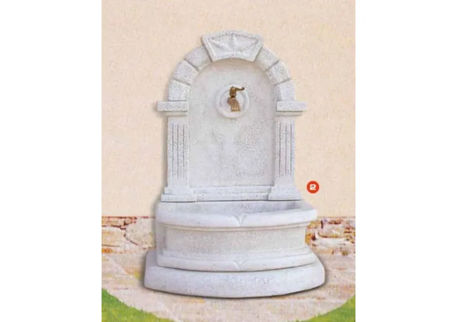 obrazek 1 Solidna fontanna ogrodowa Gibilterra  z grysu marmuru Carrara