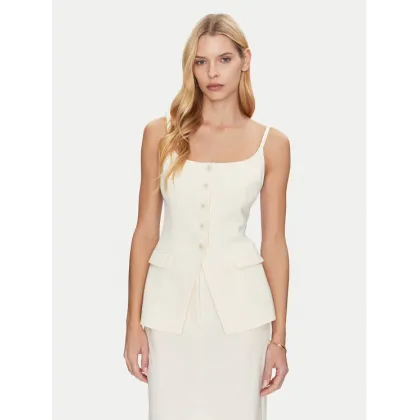 Zdjęcie Simona Corsellini Top P25CPTO00801 Beżowy Slim Fit