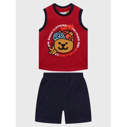 Zdjęcie Guess Komplet top i szorty materiałowe I3GG13 K8HM0 Kolorowy Regular Fit