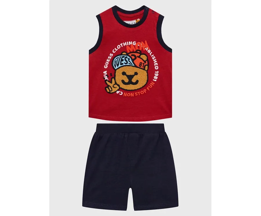 obrazek 1 Guess Komplet top i szorty materiałowe I3GG13 K8HM0 Kolorowy Regular Fit