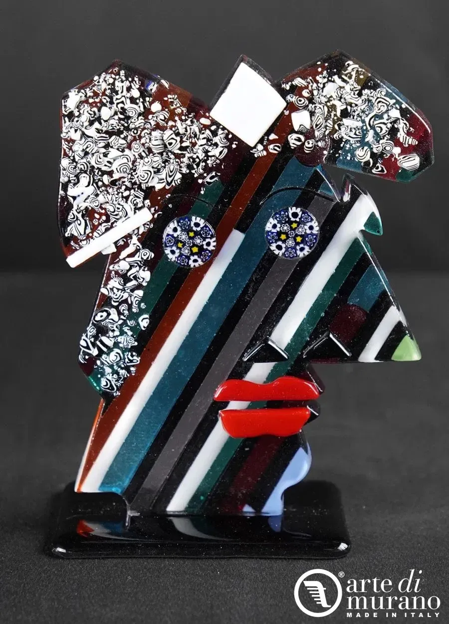 obrazek 1 Abstrakcyjna rzeźba pop-art Picasso w szkle Murano